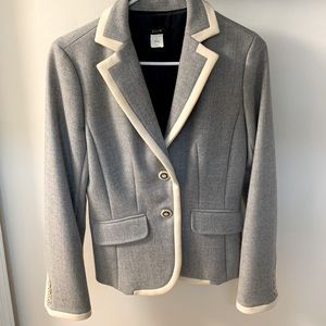 J. Crew grey wool blazer. Fancy buttons. Great to use as a jacket or with a suit